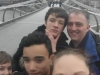 Team Gun crossing the Millennium Bridge to get to their third location